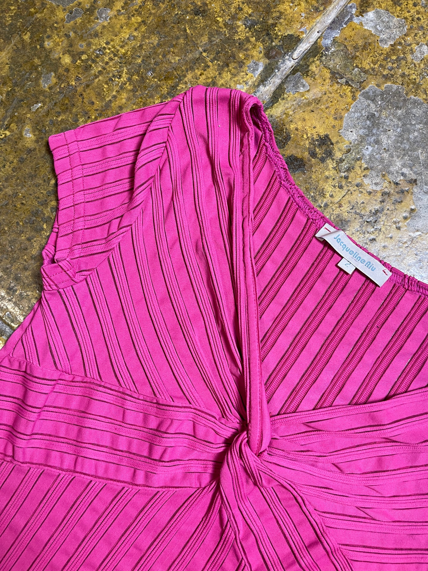 Jacqueline Riu Short Sleeve Top Pink 2000s y2k - M