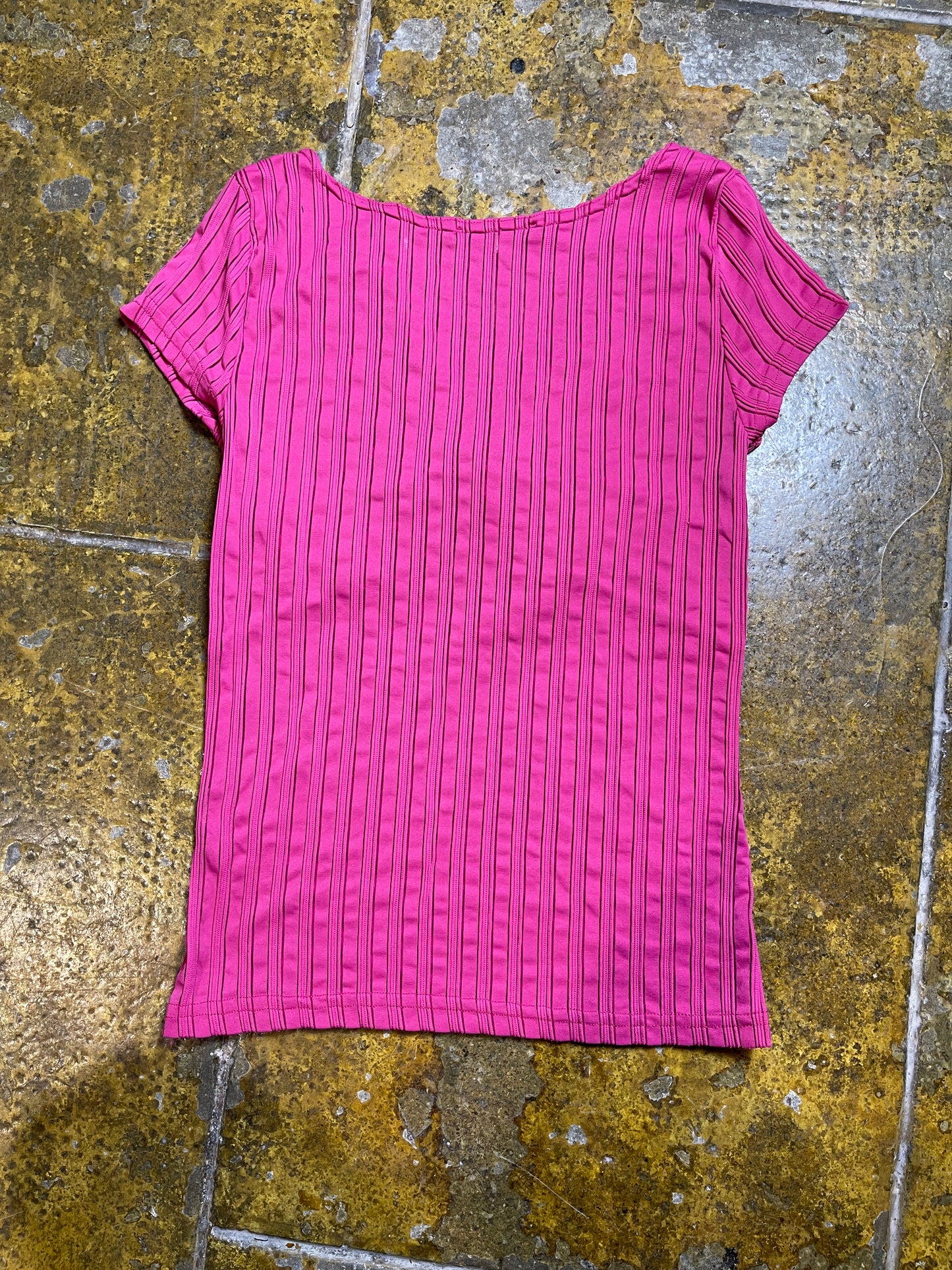 Jacqueline Riu Short Sleeve Top Pink 2000s y2k - M