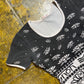 Chevignon Short Sleeve Top Black White 2000s y2k - XS