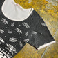 Chevignon Short Sleeve Top Black White 2000s y2k - XS