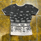 Chevignon Short Sleeve Top Black White 2000s y2k - XS