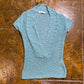 Cache Cache Short Sleeve Summer Sweatshirt Blue 2000s y2k - M