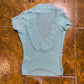 Cache Cache Short Sleeve Summer Sweatshirt Blue 2000s y2k - M