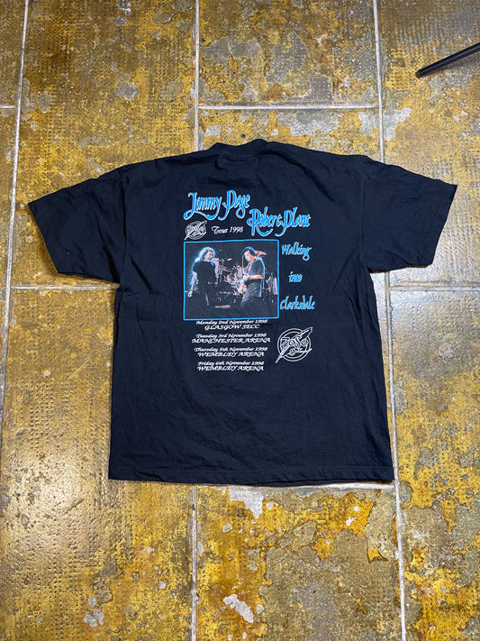 Vintage Jimmy Page Robert Plant 1998 Black T-Shirt - XL