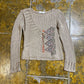 Cache Cache Knitted Sweatshirt Beige 2000s y2k - M