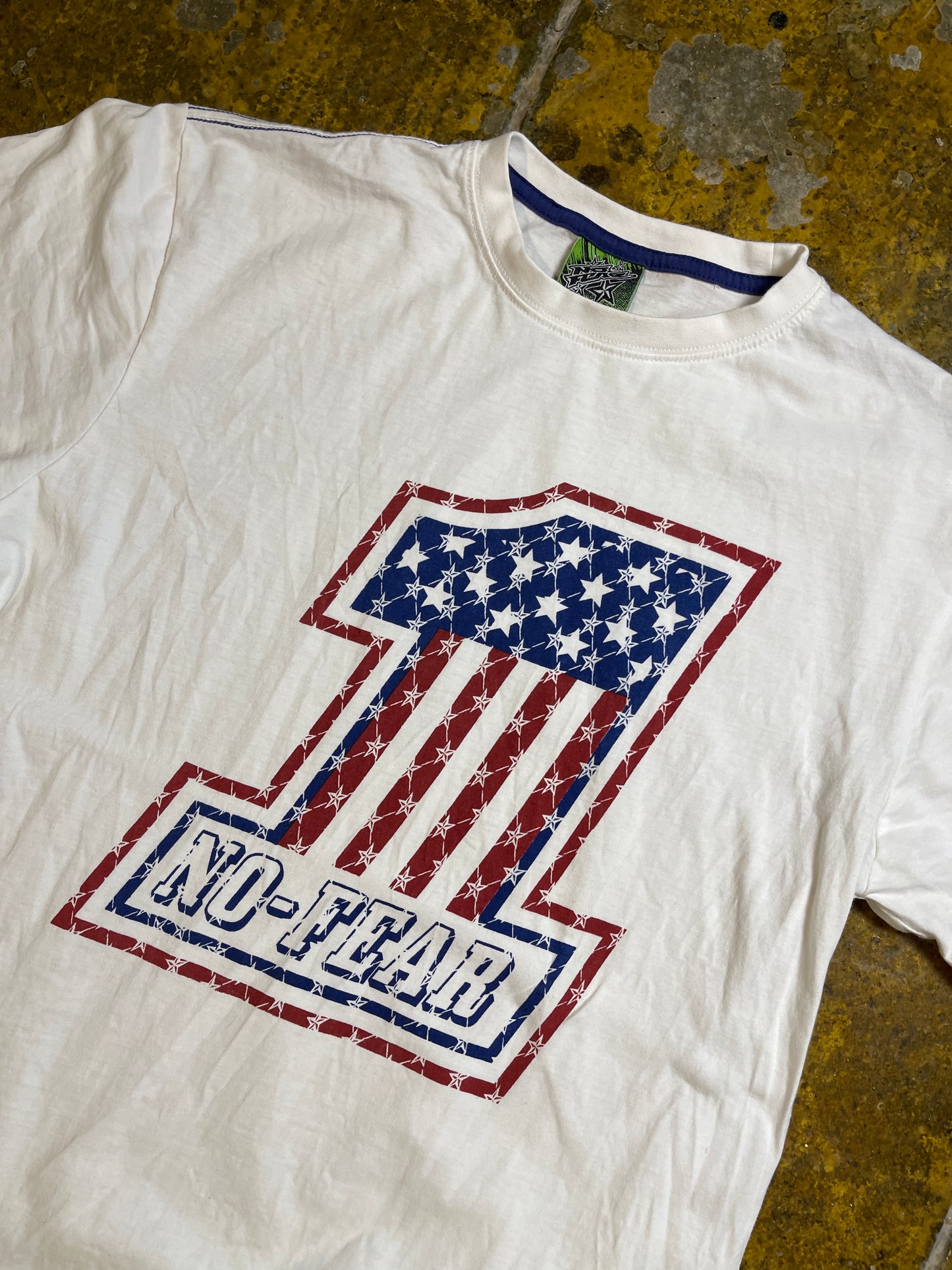 No Fear T-Shirt White 2000s y2k - M