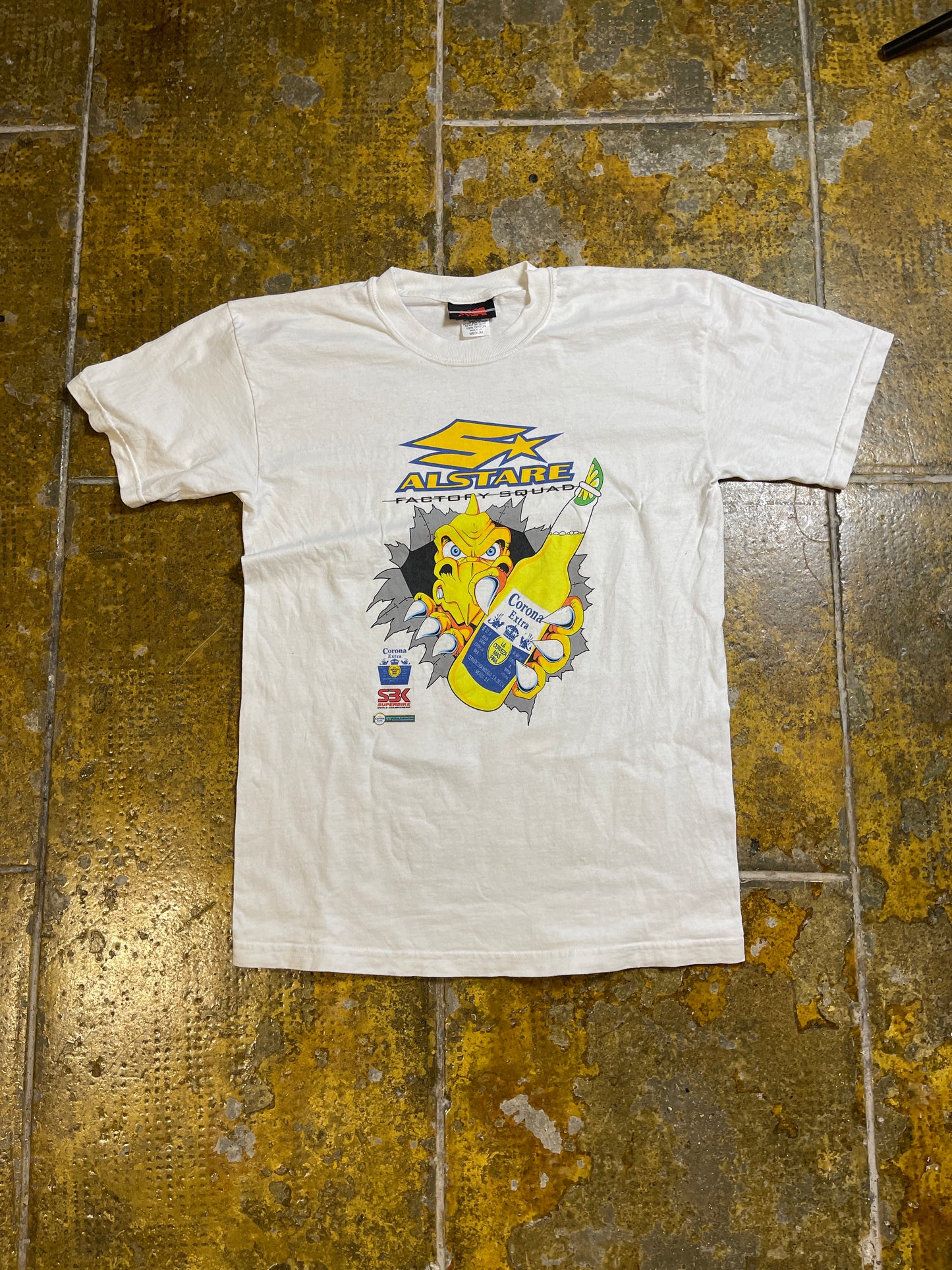 Suzuki Alstare Corona Extra Racing T-Shirt White 2000s y2k - M