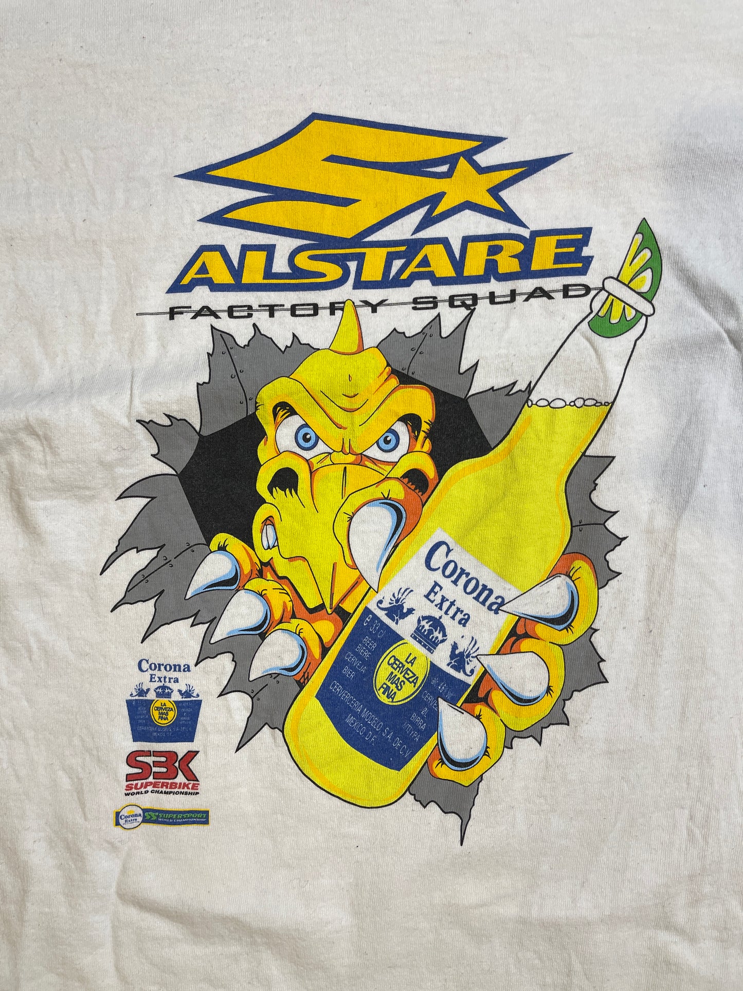 Suzuki Alstare Corona Extra Racing T-Shirt White 2000s y2k - M