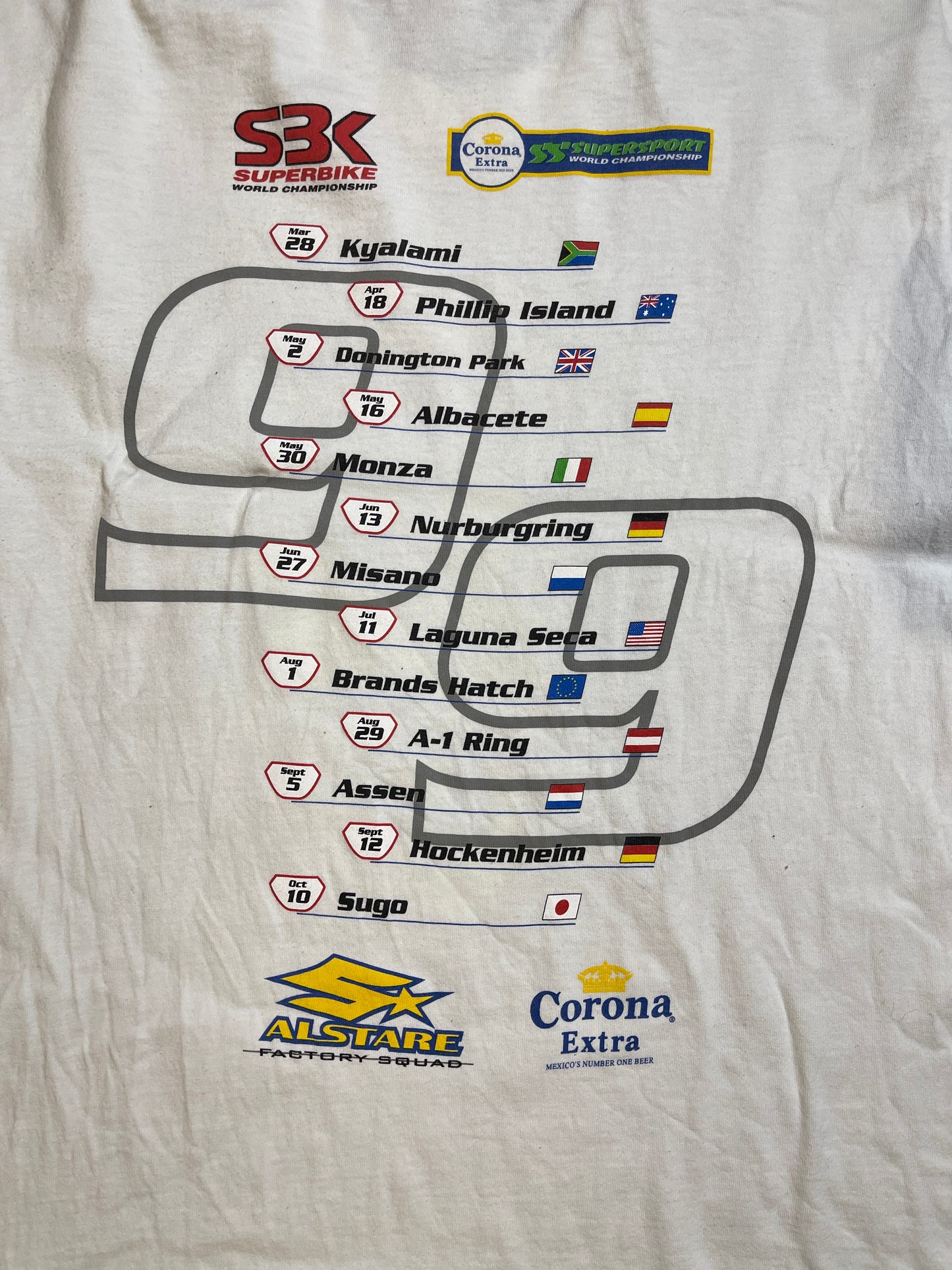 Suzuki Alstare Corona Extra Racing T-Shirt White 2000s y2k - M