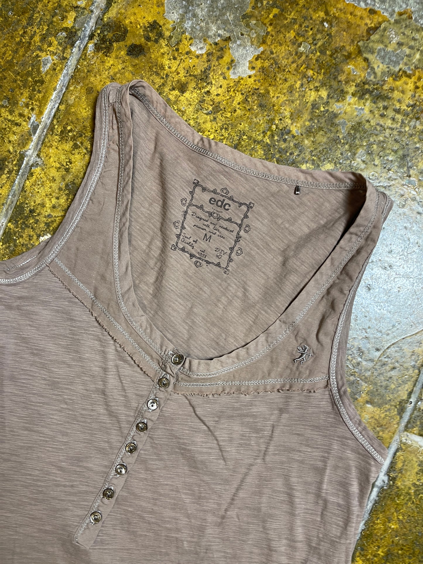 Esprit Sleeveless Top Brown 2000s y2k - M