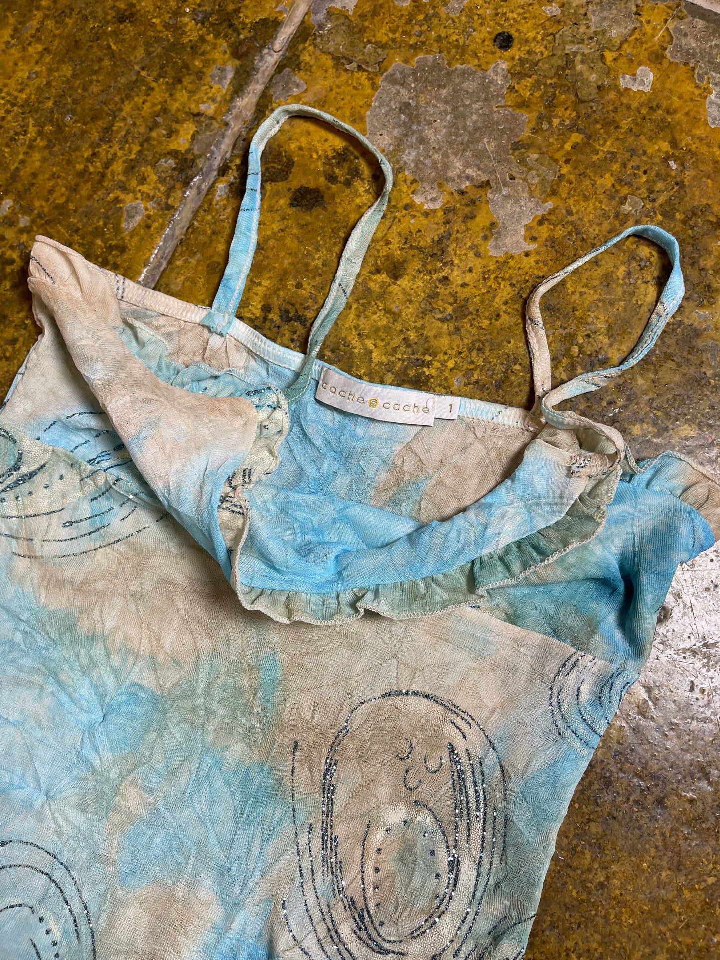 Cache Cache Sleeveless Top Glitter Fairy 2000s y2k - S