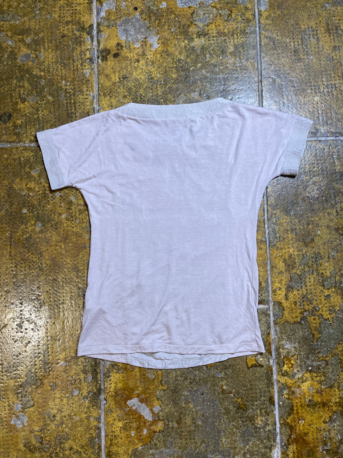 Adolfo Dominguez Short Sleeve Top Gray Cream - M