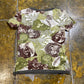 In Extenso Short Sleeve Top Green White 2000s y2k - M/L