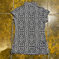 La City Short Sleeve Top Black White 2000s y2k - S