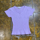 Misskow Short Sleeve Top Purple Lavender 2000s y2k - XL/XXL