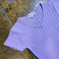 Misskow Short Sleeve Top Purple Lavender 2000s y2k - XL/XXL