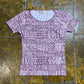 Armand Thiery Short Sleeve Top Pink Purple 2000s y2k - S