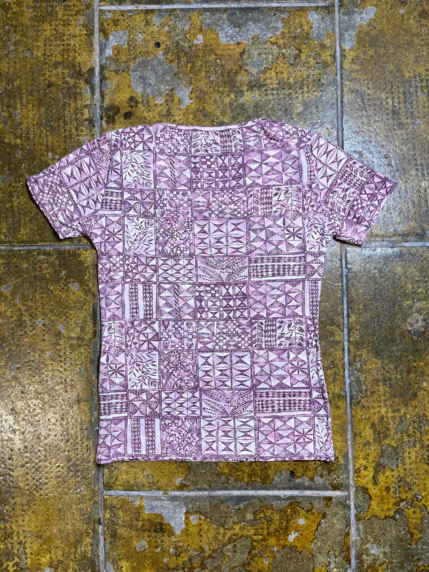 Armand Thiery Short Sleeve Top Pink Purple 2000s y2k - S