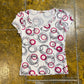 Burton Short Sleeve Top White Pink 2000s y2k - S