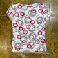 Burton Short Sleeve Top White Pink 2000s y2k - S