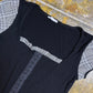 Patrice Breal Short Sleeve Top Black White 2000s y2k - M