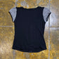Patrice Breal Short Sleeve Top Black White 2000s y2k - M