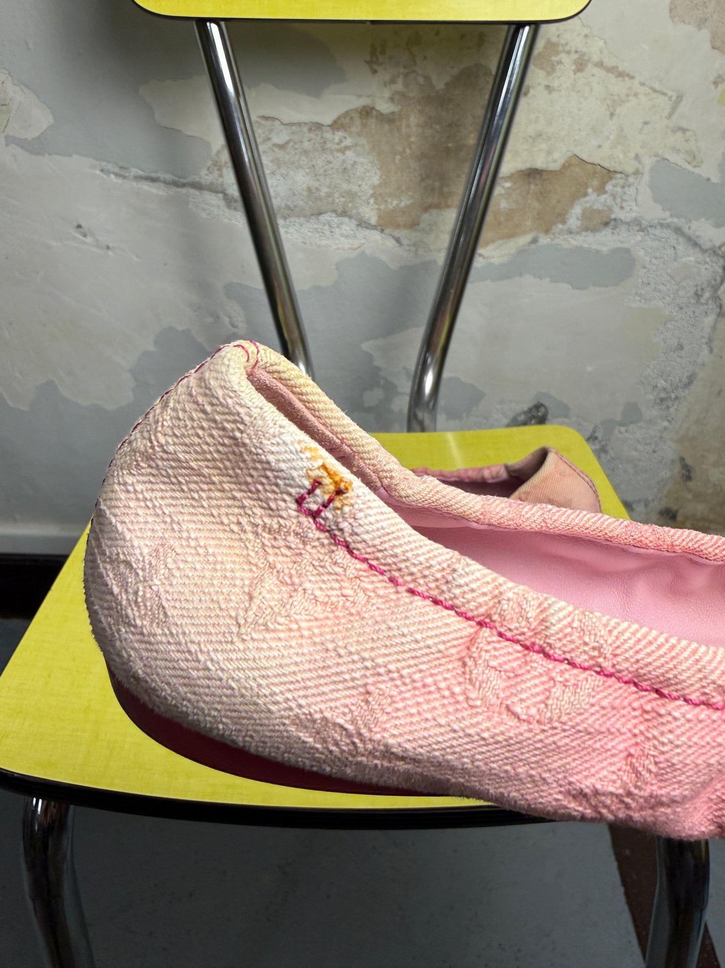 Louis Vuitton Denim Ballet Flats Pink - 38