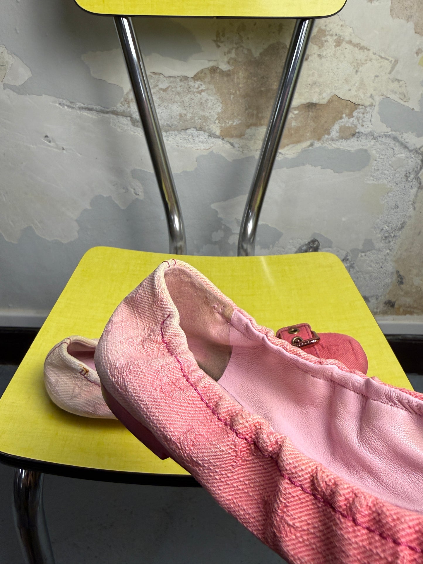 Louis Vuitton Denim Ballet Flats Pink - 38