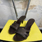2000s Fendi Stampede Wooden High Heel Mules Y2k Brown - 38