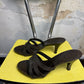 2000s Fendi Stampede Wooden High Heel Mules Y2k Brown - 38