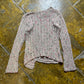 Patrice Breal Knitted Summer Sweatshirt Beige Pink 2000s y2k - S