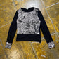Jacqueline Riu Long Sleeve Top Black White 2000s y2k - S