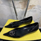 Vintage 2000s Dior by John Galliano Cursive Logo Pointed Toe Flats Black Y2k - 37