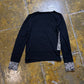 Jacqueline Riu Long Sleeve Top Black White 2000s y2k - S
