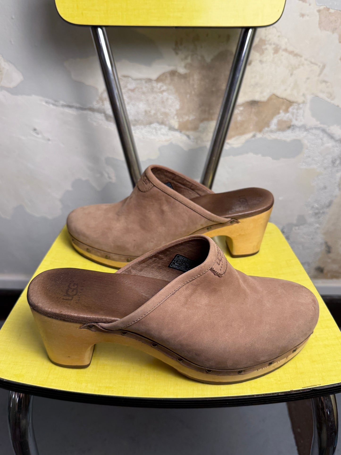 2000s UGG Australia Abbie Clog Suede Leather Brown - 39