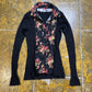 Patrice Breal Long Sleeve Top Black 2000s y2k - S