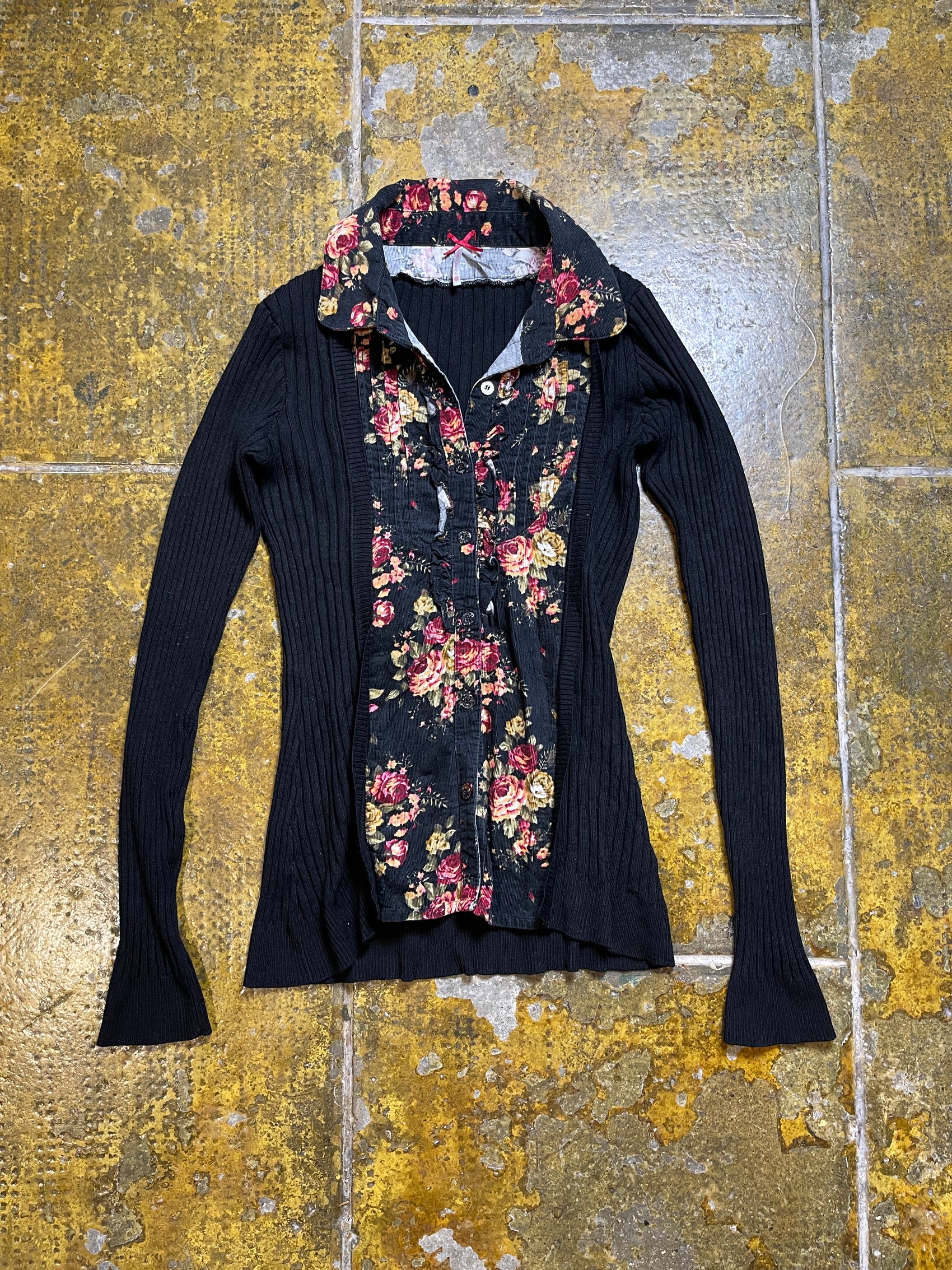 Patrice Breal Long Sleeve Top Black 2000s y2k - S