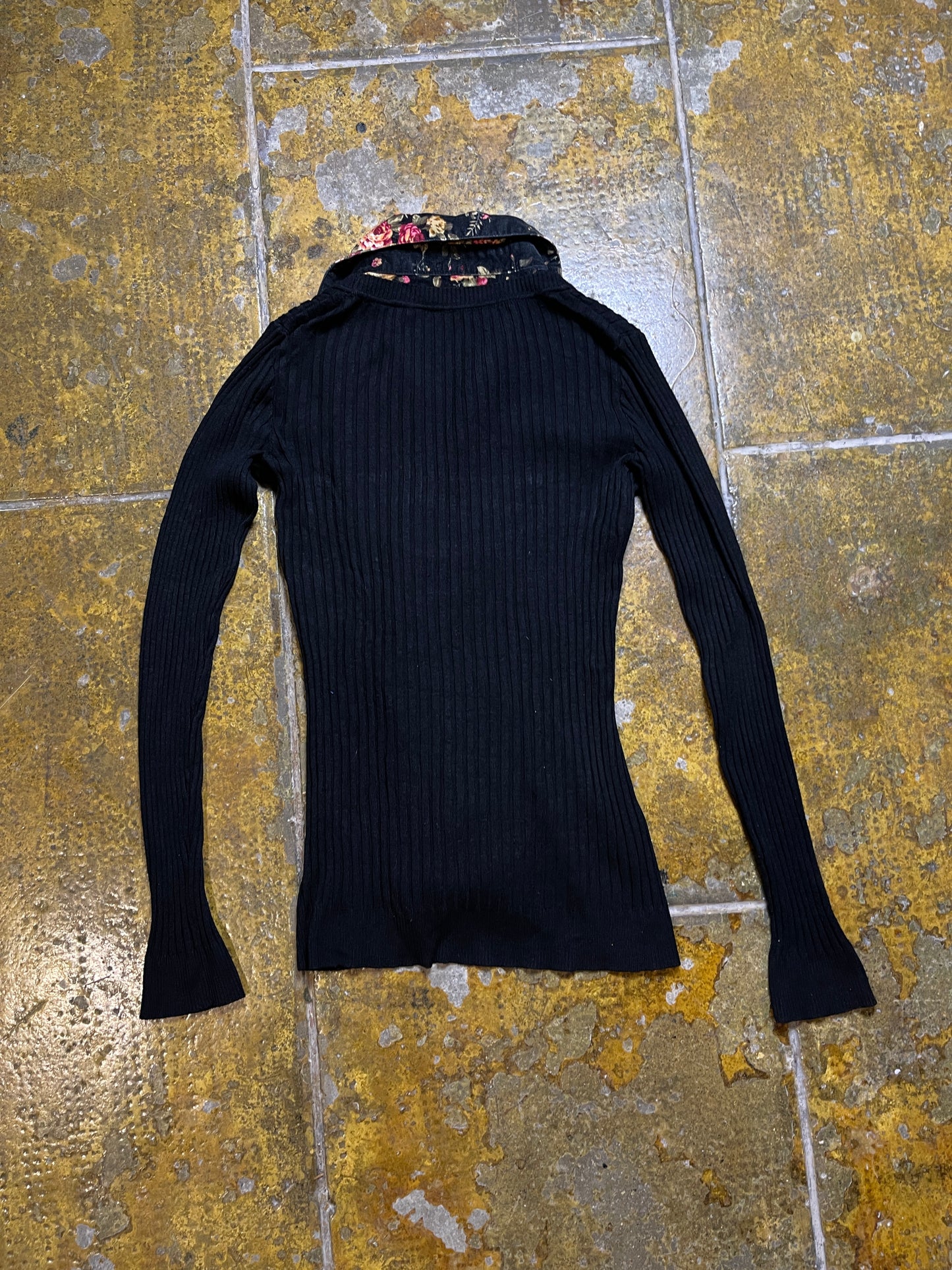 Patrice Breal Long Sleeve Top Black 2000s y2k - S