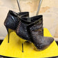 Y2k Alexander McQueen Iridescent Python Platform Heels Night Blue/Purple - 36