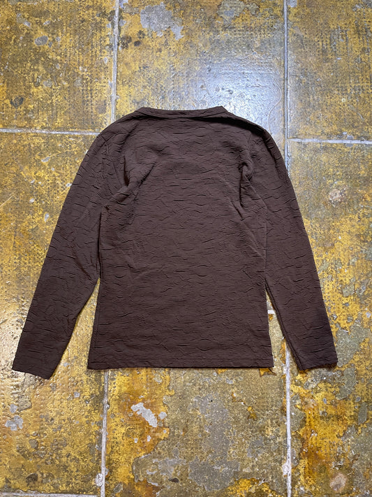 Selektiv Long Sleeve Top Brown 2000s y2k - M