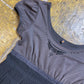 Cop Copine Short Sleeve Summer Dress Khaki Black 2000s y2k - M