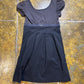Cop Copine Short Sleeve Summer Dress Khaki Black 2000s y2k - M
