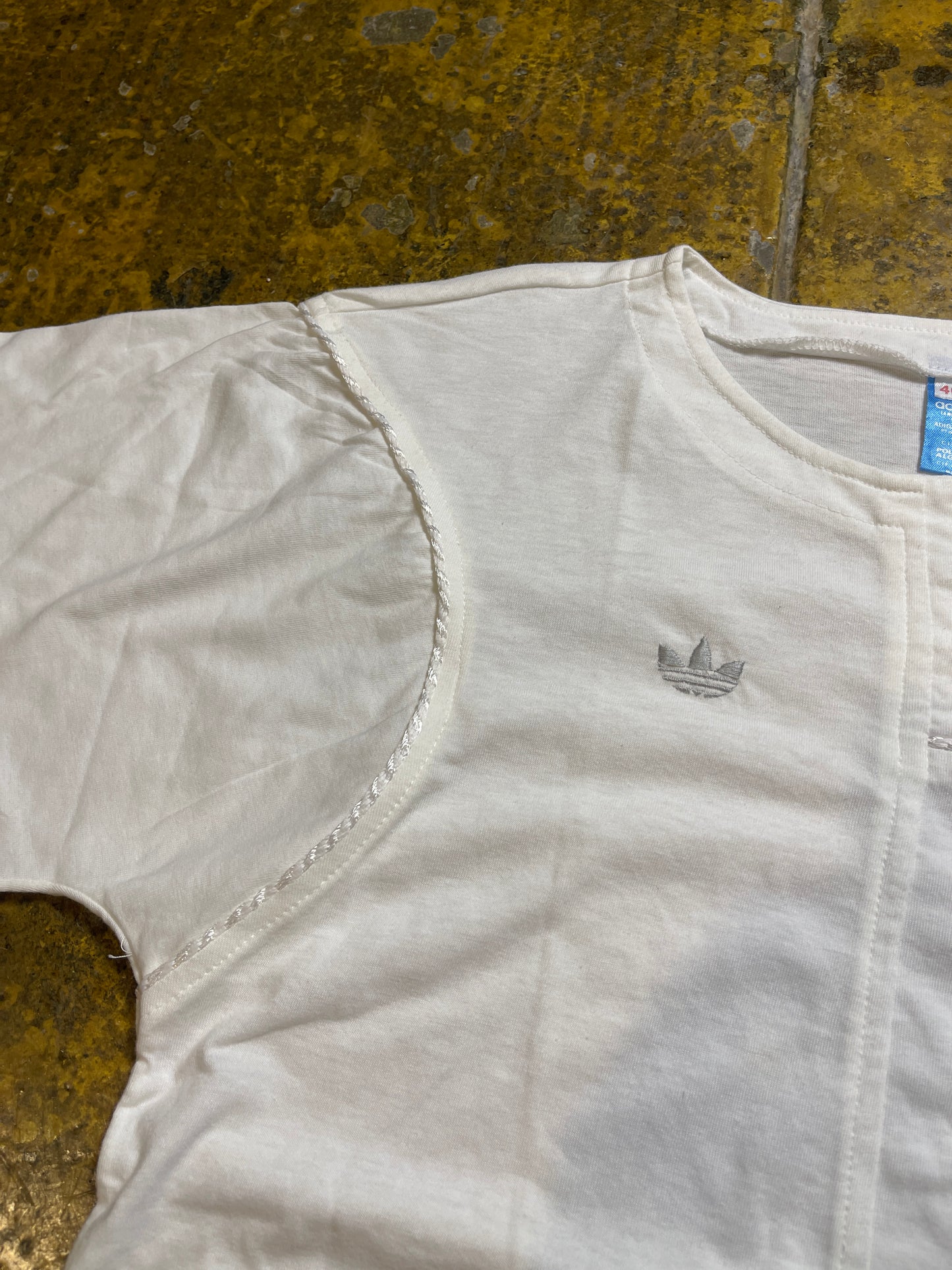 Vintage Adidas Short Sleeve Top White 1970s - L