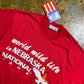 Vintage Kappa Sport USA Nebraska National Park 1980s Red Deadstock - S/M