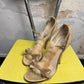 Christian Dior by John Galliano Fall/Winter 2000 Archive Mink Fur Satin T-Strap Heels - 35
