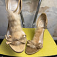 Christian Dior by John Galliano Fall/Winter 2000 Archive Mink Fur Satin T-Strap Heels - 35