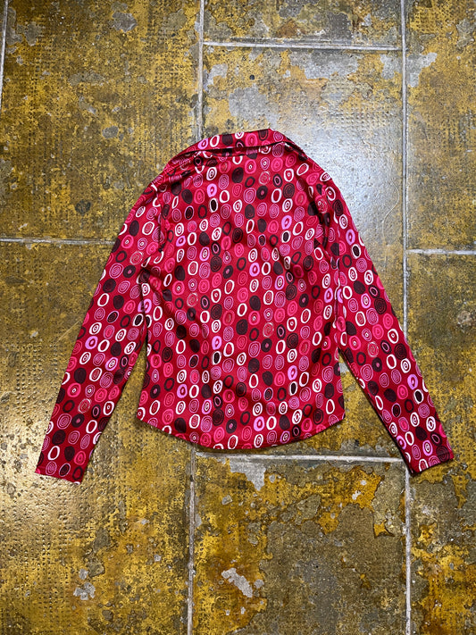 Etam Long Sleeve Top Red 2000s y2k - L
