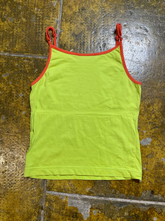 S.Oliver Sleeveless Top Green Orange 2000s y2k - XS