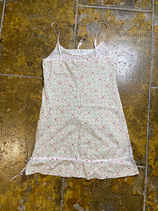 Etam Sleeveless Summer Dress Green 2000s y2k - S