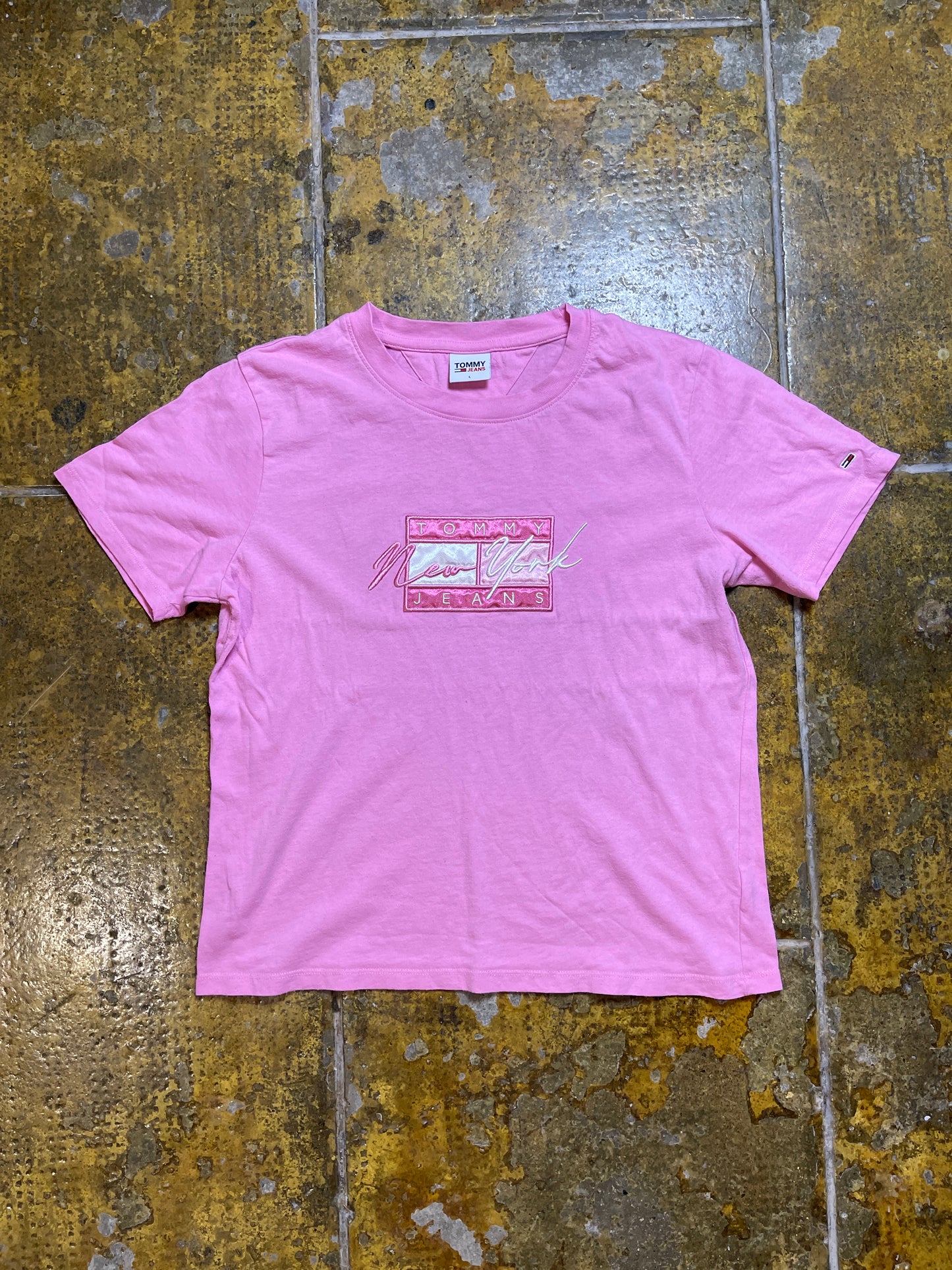 Tommy Hilfiger Jeans Short Sleeve Top Pink - L